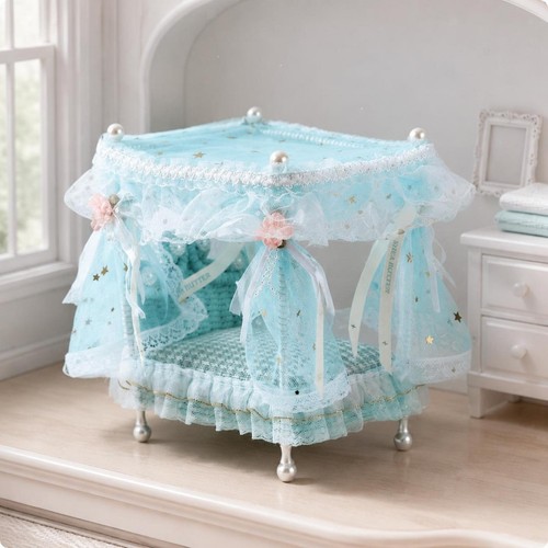 Dollhouse canopy bed - dollhouse,