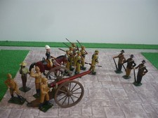 BOER WAR TRADITION BRITISH SOLDIERS & BOERS & BRITAIN GUN & CREW 54MM FIGURES