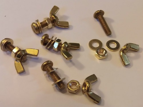 M4x16 brass pan head bolts - brass,