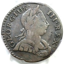 1772 V 7-72B R-6+ PCGS VF Details Machin's Mills Halfpenny Colonial Coin 1/2p