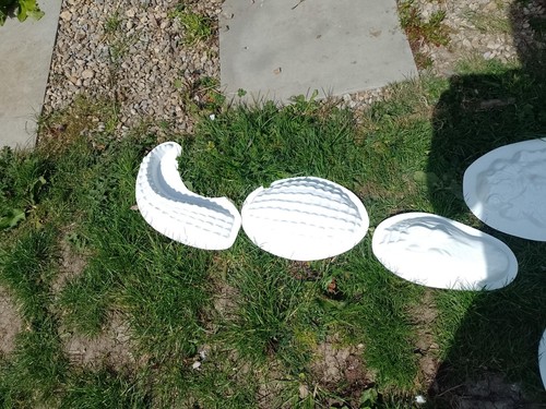 Concrete plastic garden mould - garden,