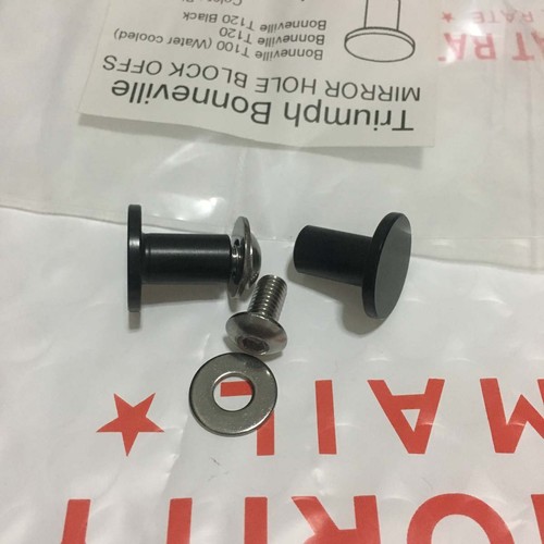 Triumph mirror block offs - mirror,