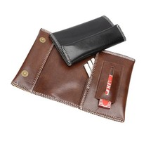 Leather tobacco pouch - leather,