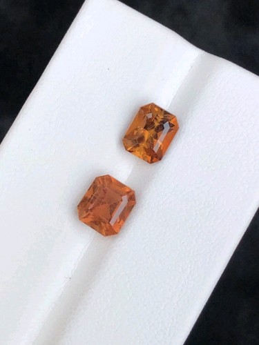 Natural imperial topaz pair - natural,