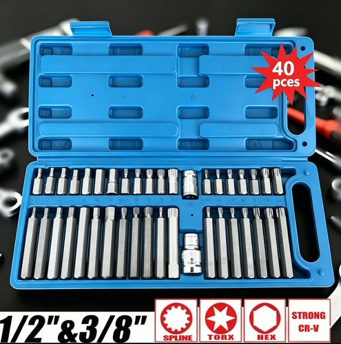 40pc hex torx star - hex, spline