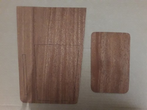 Wood panels console center - wood,