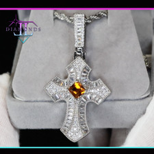 Yellow Diamond Cross Pendant |