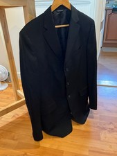 Banana Republic Black Formal Suit Blazer Size 40L Lanificio Cerruti Wool