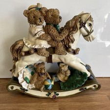 Vintage Regency Fine Arts Rocking Horse Teddy Figurine 25cms Long 25cms High