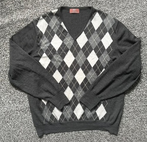 Mens argyle jumper - m&s, size