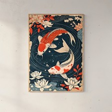 Japanese koi carp wall - koi,