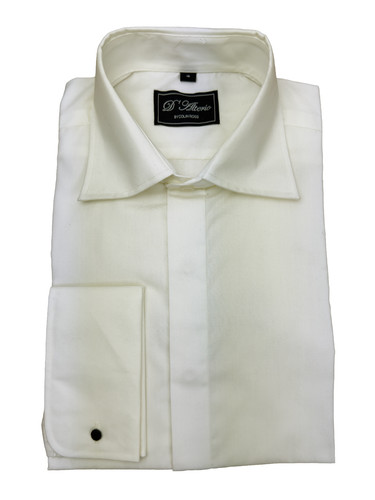 Mens ivory dress shirt - shirt, wedding