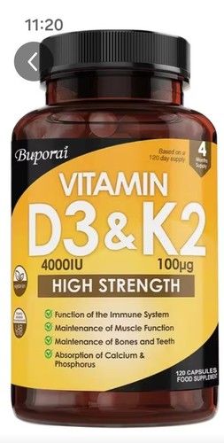 Vitamin 4000iu k2 100mcg - 4000iu,