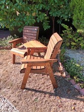 Wooden Garden Patio Furniture, Companion Set, Love Seats by Charles Taylor