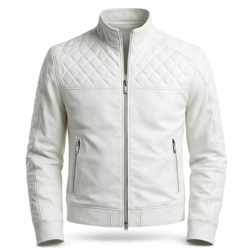 Men white quilted - men's,
