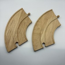Wooden Train Track Curved Road