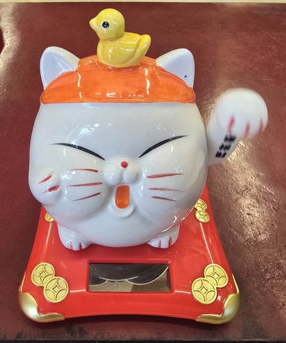 Big faced waving cat 3cm - waving, 14.3cm