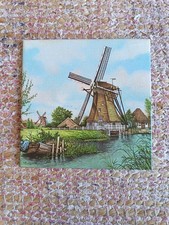 Vintage Windmill Ceramic Tile