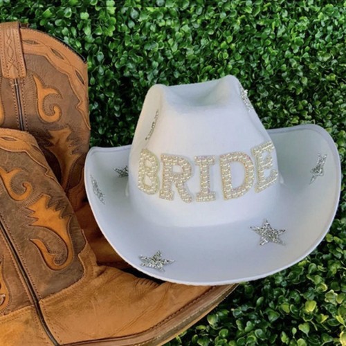 White bride crystal cowgirl - white,