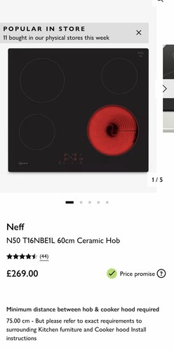 Neff induction hob 60cm black - neff,