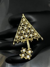 Vintage Umbrella Brooch Pin