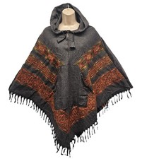 Hooded Poncho Warm Autumn