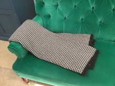 BLACK AND WHITE CHECK COTTON THROW