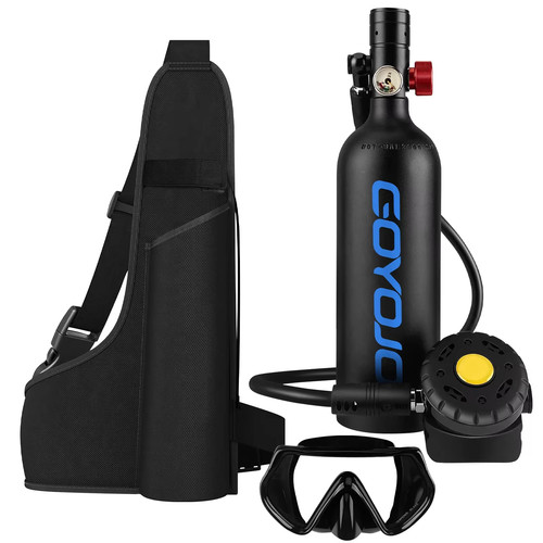 Mini scuba tank with mask - with,