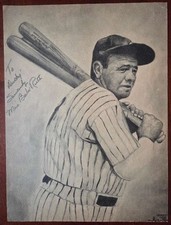 Mrs. Babe Ruth PSA DNA Signed 9x12 Vintage Photo Autograph Yankees