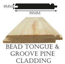 Pine Timber Cladding Reed Bead Butt Tongue & Groove 9x95m Wall Paneling Panels
