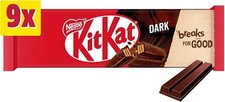 KitKat 2 Finger Dark Chocolate Biscuit Bar Multipack 9 x 20.7g Delicious Bar