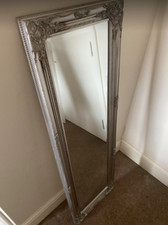 French Wall Mirror Tall Silver
