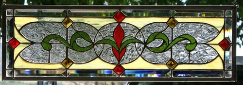 Stained glass transom window - glass,