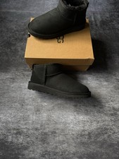 Ugg Classic Ultra Mini Boots Black UK 6 Woman’s Brand New