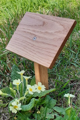 Oak memorial grave marker - oak,