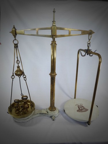 Edwardian cast iron weighing - edwardian,