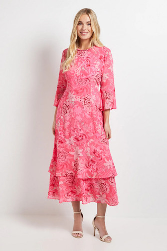 Wallis pink fit flare - pink, dress