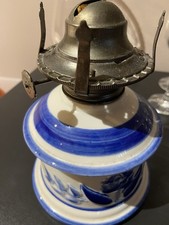 Farms Blue and White Lamp