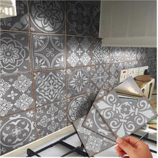 72 Grey Tile Stickers