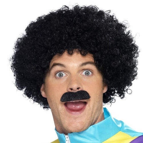 Scouser black afro wig - 80's,