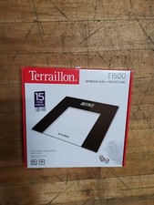 Black Glass Digital Bathroom Scales 150kg 100g Terraillon TP1500