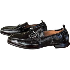 NEW Homers Black Patent Lena 21544 SuperLux Leather Loafers Buckle Women 37 US 7