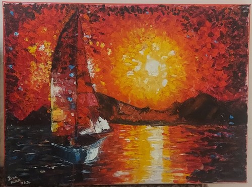 Oil painting canvas - painting,
