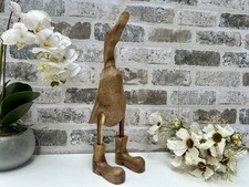 34cm Hand Carved Wooden Bamboo