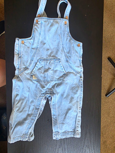 Next baby blue denim dungaree - blue,