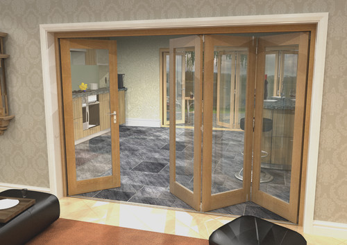 Internal bifold doors oak - internal,