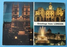 Postcard  Greetings From London 3 views  John Hinde  Posted dated 1973