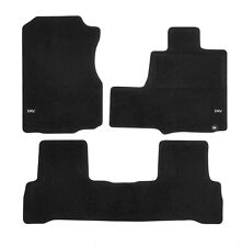 Logo Floor Car Mats Fully Tailored For Honda CR-V CRV Mk3 2006-2012 Black