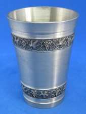Pewter vintage Art Deco antique beaker / tumbler