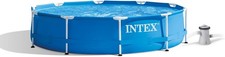 Intex 28202 10ft x 30in Metal Frame Swimming Pool with Filter Pump - EURO PLUG